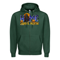 Sports Green Home Sweet Home Zipper Hoodie - texasbilliewilder