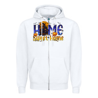 White Home Sweet Home Zipper Hoodie - texasbilliewilder