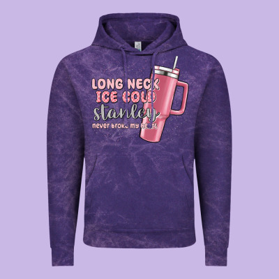 Long Neck Ice Cold Stanley Never Broke My Heart Vintage Hoodie Designed By Maliassmallbusiness