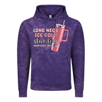 Cloud Purple long neck ice cold stanley never broke my heart Vintage Hoodie - MaliasSmallBusiness