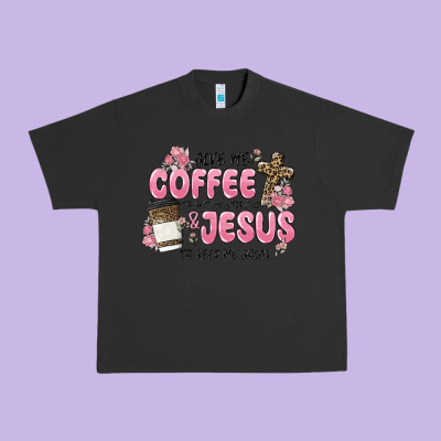 Give Me Coffee Jesus Urban Heavy Tee Designed By Maliassmallbusiness