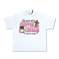 White give me coffee jesus Urban Heavy Tee - MaliasSmallBusiness