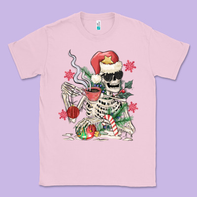 Skeleton Santa Classic Tee Designed By Maliassmallbusiness