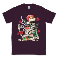 Plum skeleton santa Classic Tee - MaliasSmallBusiness
