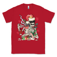 Red skeleton santa Classic Tee - MaliasSmallBusiness