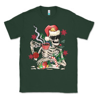 Sports Green skeleton santa Classic Tee - MaliasSmallBusiness