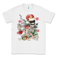 White skeleton santa Classic Tee - MaliasSmallBusiness
