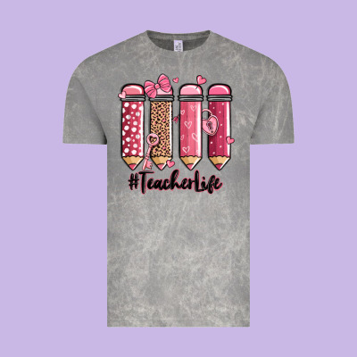 Valentine's Day Teacher Life Pencils Vintage Tee Designed By Maliassmallbusiness