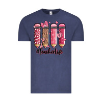 Vintage Denim valentine's day teacher life pencils Vintage Tee - MaliasSmallBusiness
