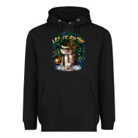 Black let it snow Heavyweight Hoodie - CowGirlArtShop