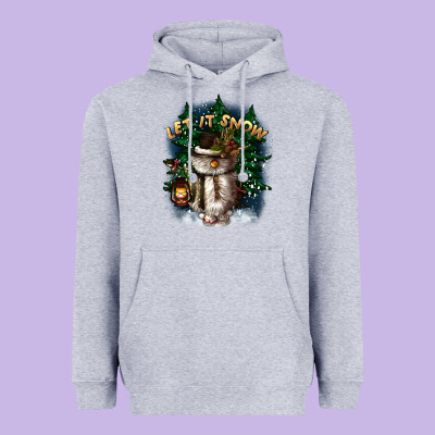 Let It Snow Heavyweight Hoodie Designed By Cowgirlartshop