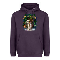 Plum let it snow Heavyweight Hoodie - CowGirlArtShop