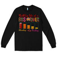Black Battery Life Of A Bus Driver Long Sleeve Tee - BundleAndBundleShop