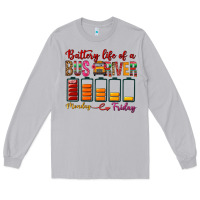 Moon Dust Battery Life Of A Bus Driver Long Sleeve Tee - BundleAndBundleShop