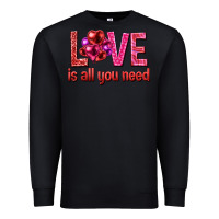 Black Love is all you need Valentine's Day Premium Sweatshirt - HowdyJamesFarm