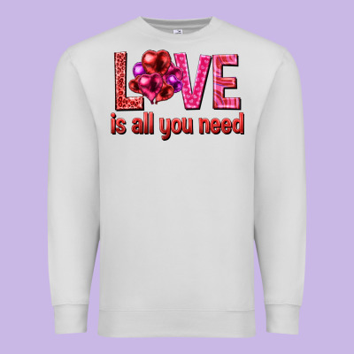 Love Is All You Need Valentine's Day Premium Sweatshirt Designed By Howdyjamesfarm