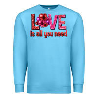 Ocean Blue Love is all you need Valentine's Day Premium Sweatshirt - HowdyJamesFarm