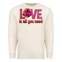 Sandshell Love is all you need Valentine's Day Premium Sweatshirt - HowdyJamesFarm