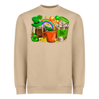 Mushroom St. Patricks Day Coffee Cups Heavyweight Sweatshirt - BundleAndBundleShop