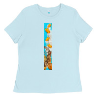 Baby Blue butterfly fall Ladies Tee - BundleAndBundleShop