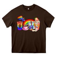 Chocolate Brown pride coffee cups Heavy Core Tee - AdoDesignShop