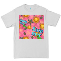 Dove Grey summer time of the sun seamless pattern Premium Tee - BundleAndBundleShop
