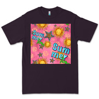 Plum summer time of the sun seamless pattern Premium Tee - BundleAndBundleShop