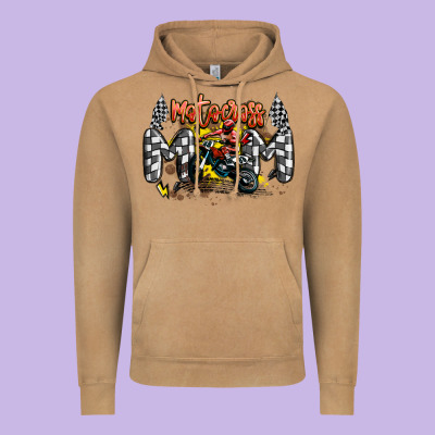 Motocross Mom Vintage Hoodie Designed By Maliassmallbusiness