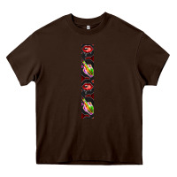 Chocolate Brown Halloween Key Fob Heavy Core Tee - BundleAndBundleShop