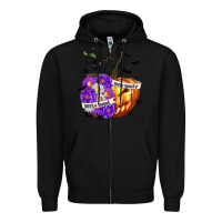 Black Sorta Sweet Sorta Spooky Zipper Hoodie - texasbilliewilder