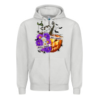 Dove Grey Sorta Sweet Sorta Spooky Zipper Hoodie - texasbilliewilder