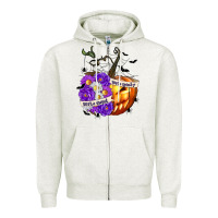 Oatmeal Heather Sorta Sweet Sorta Spooky Zipper Hoodie - texasbilliewilder