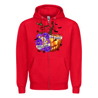Red Sorta Sweet Sorta Spooky Zipper Hoodie - texasbilliewilder