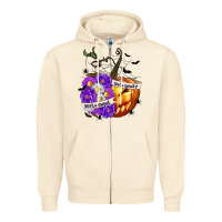 Sandshell Sorta Sweet Sorta Spooky Zipper Hoodie - texasbilliewilder