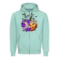 Seafoam Sorta Sweet Sorta Spooky Zipper Hoodie - texasbilliewilder