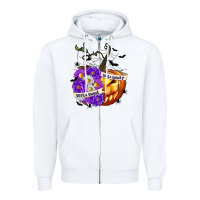 White Sorta Sweet Sorta Spooky Zipper Hoodie - texasbilliewilder