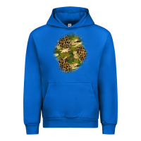 Cobalt camouflage and leopard patch  4 Urban Hoodie - BundleAndBundleShop