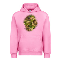 Fuchsia Pink camouflage and leopard patch  4 Urban Hoodie - BundleAndBundleShop