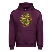 Mauve Wine camouflage and leopard patch  4 Urban Hoodie - BundleAndBundleShop