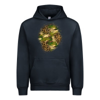 Navy camouflage and leopard patch  4 Urban Hoodie - BundleAndBundleShop
