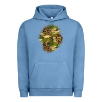 Pigment Pebble Blue camouflage and leopard patch  4 Urban Hoodie - BundleAndBundleShop