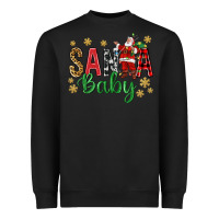 Black Santa Baby With Santa Heavyweight Sweatshirt - BundleAndBundleShop