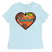 Baby Blue teacher heart Ladies Tee - JahusDesignShop
