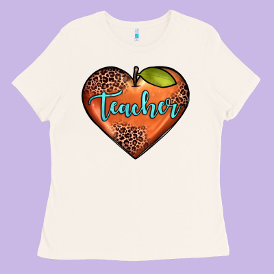 Teacher Heart Ladies Tee Designed By Jahusdesignshop
