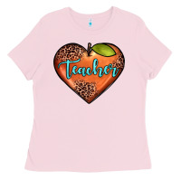 Bubblegum Pink teacher heart Ladies Tee - JahusDesignShop