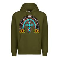 Army Green cross rainbow Premium Hoodie - JahusDesignShop