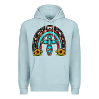 Blue Mist cross rainbow Premium Hoodie - JahusDesignShop