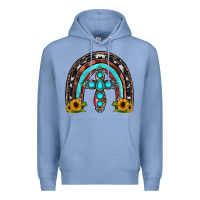 Colony Blue cross rainbow Premium Hoodie - JahusDesignShop