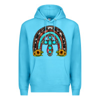 Ocean Blue cross rainbow Premium Hoodie - JahusDesignShop