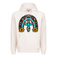 Pale Pink cross rainbow Premium Hoodie - JahusDesignShop